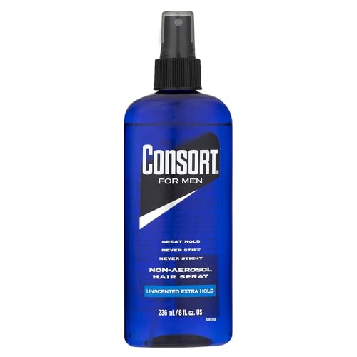 Consort بخاخ شعر كونسورت 8 أونص غير معطر مضخة XHold غير هوائي عبوة 2